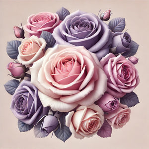 Soft Pink & Lilac Roses