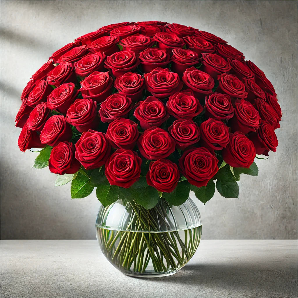 60 Long-Stemmed Red Roses for Valentine’s Day
