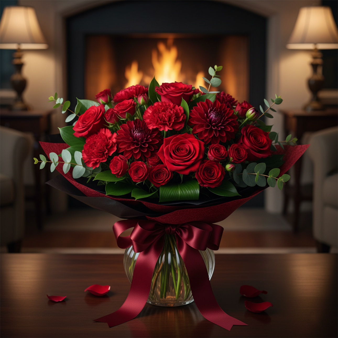 All Red Assorted Valentine’s Day Bouquet