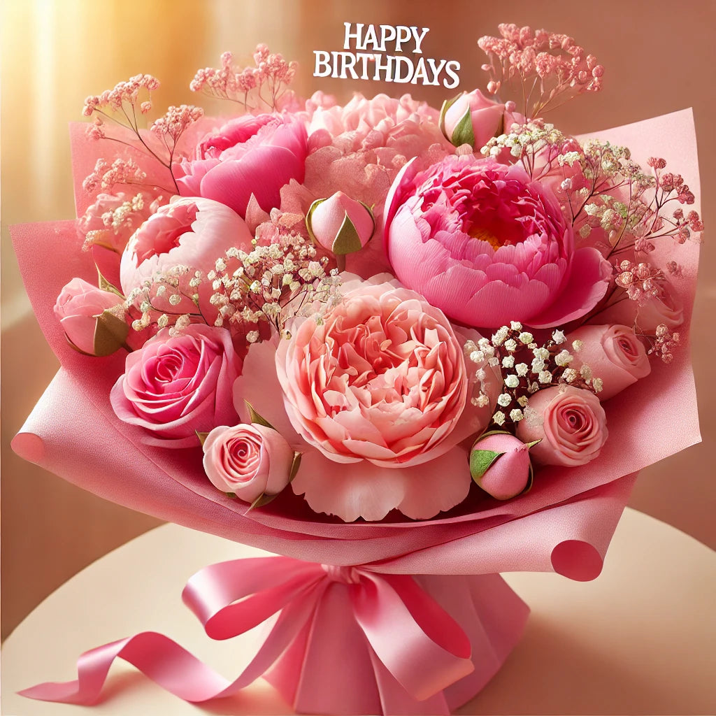 Blush Bloom Birthday Bouquet