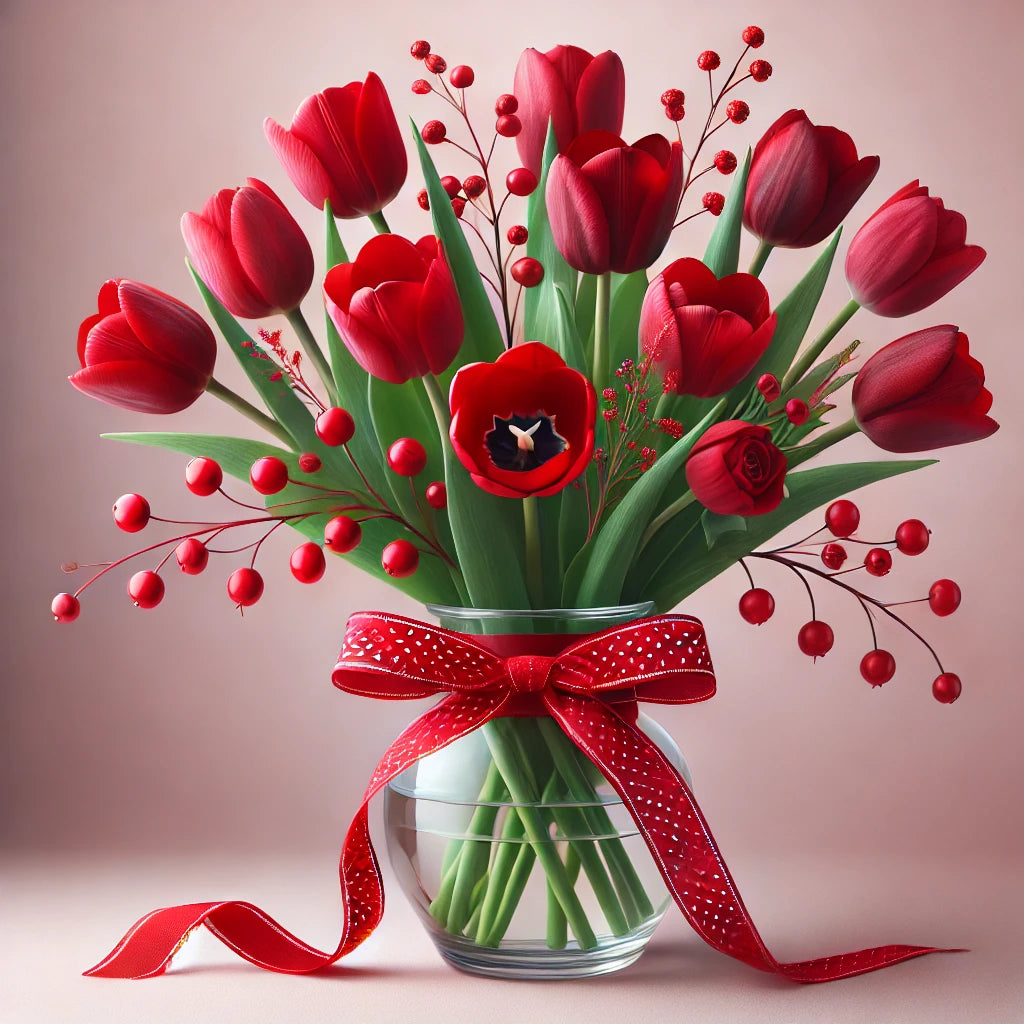 Crimson Love Tulips