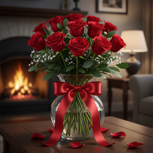 Dozen Red Roses for Valentine's Day