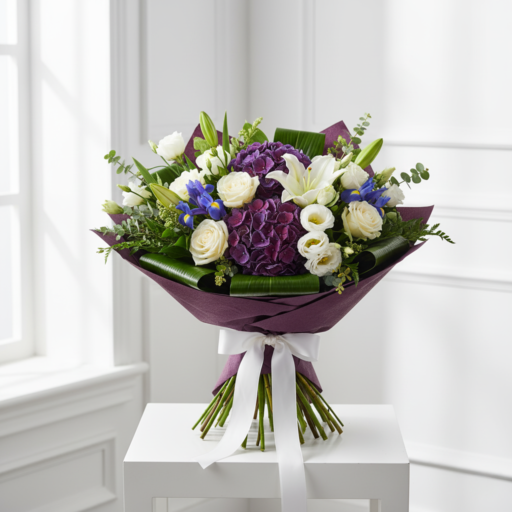 Elegant Purple &amp; White Blooms
