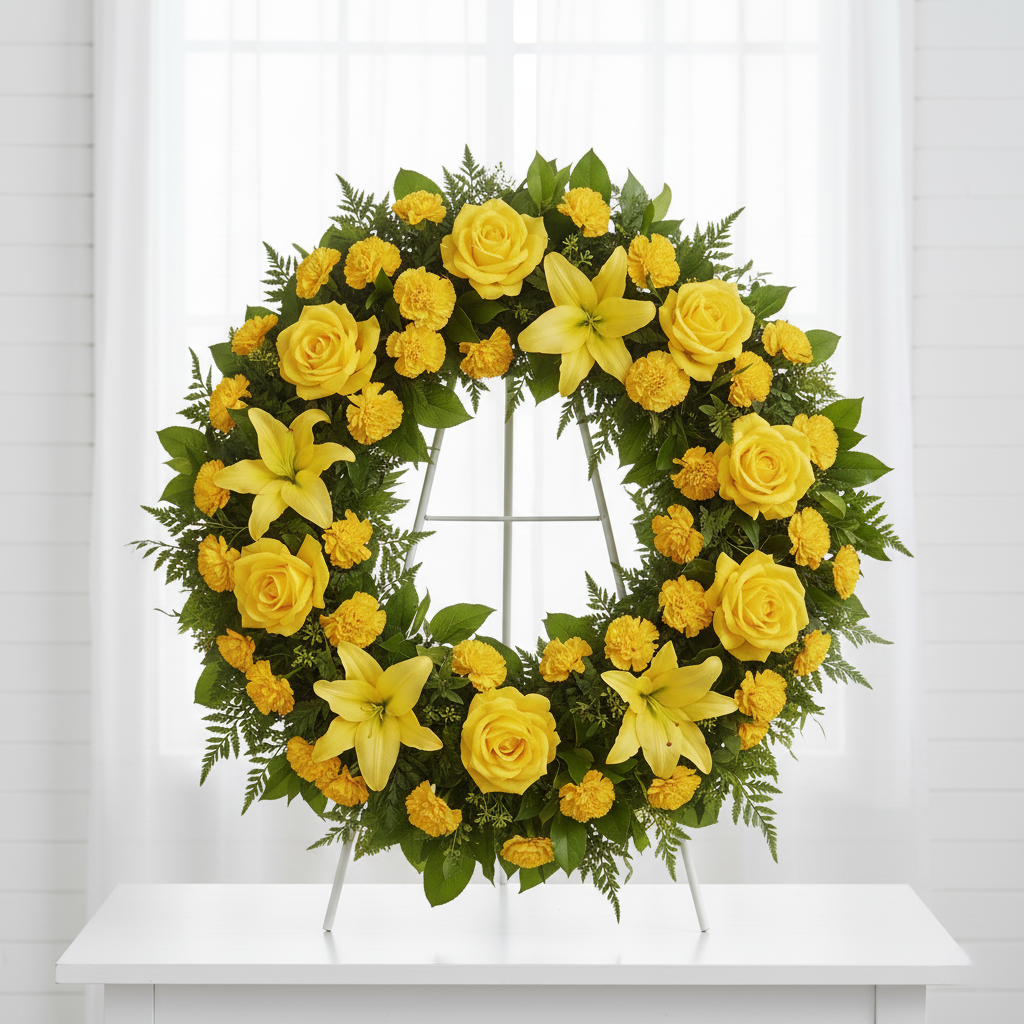 Golden Remembrance Wreath