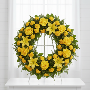 Golden Remembrance Wreath