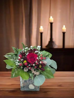 Wine & Roses Vase Arrangement
