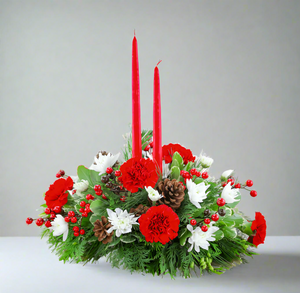 Classic Holiday Candle Centerpiece