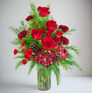 Crimson Evergreen Bouquet